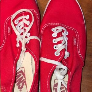 Vans Bold Red Canvas Shoes